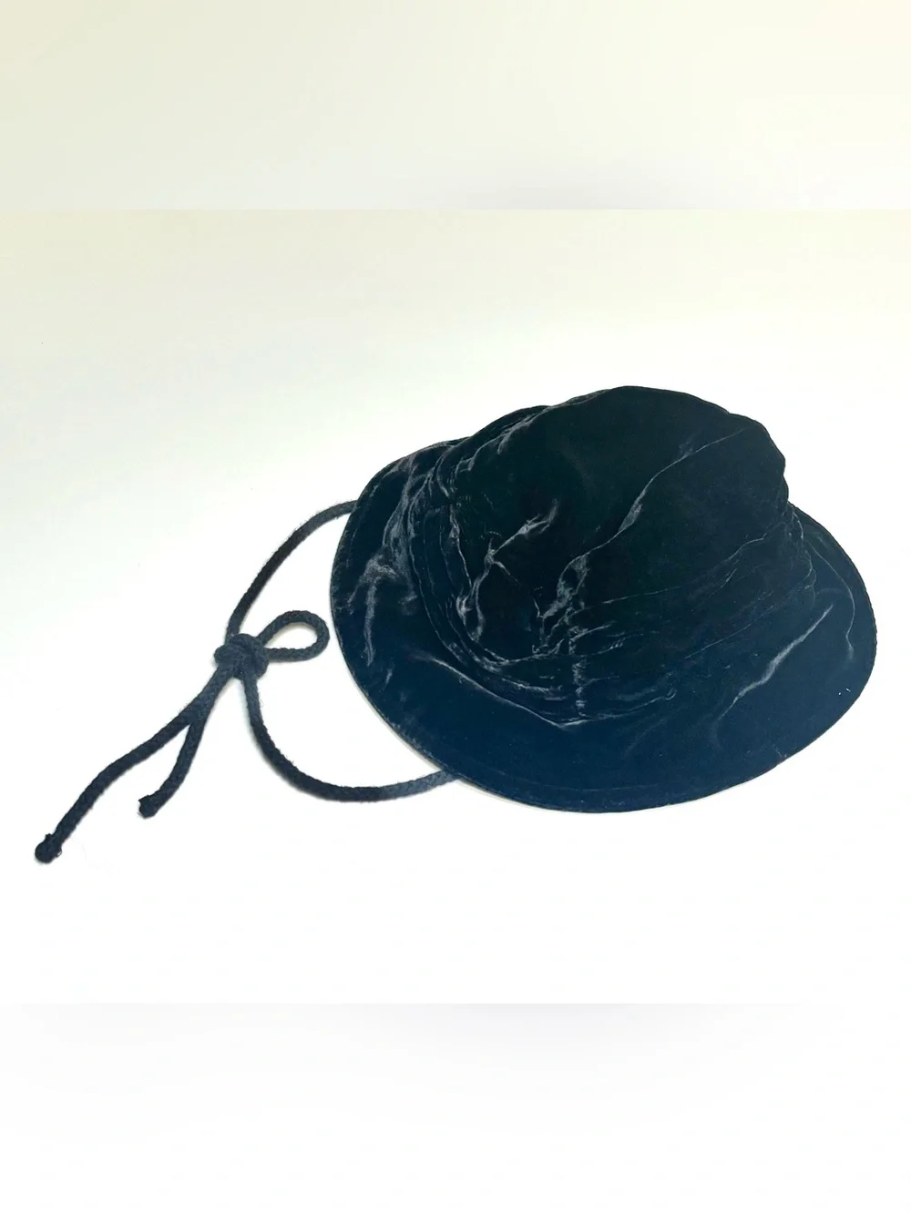 Vintage Silk Velvet Bucket Hat Black Baby Size 18mo-3T